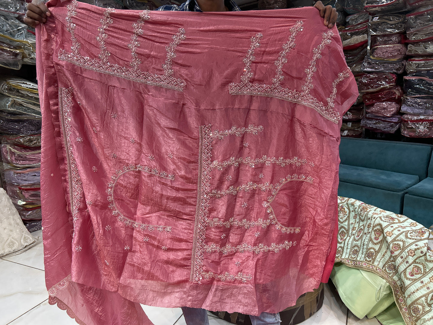 Awesome light carrot lehenga