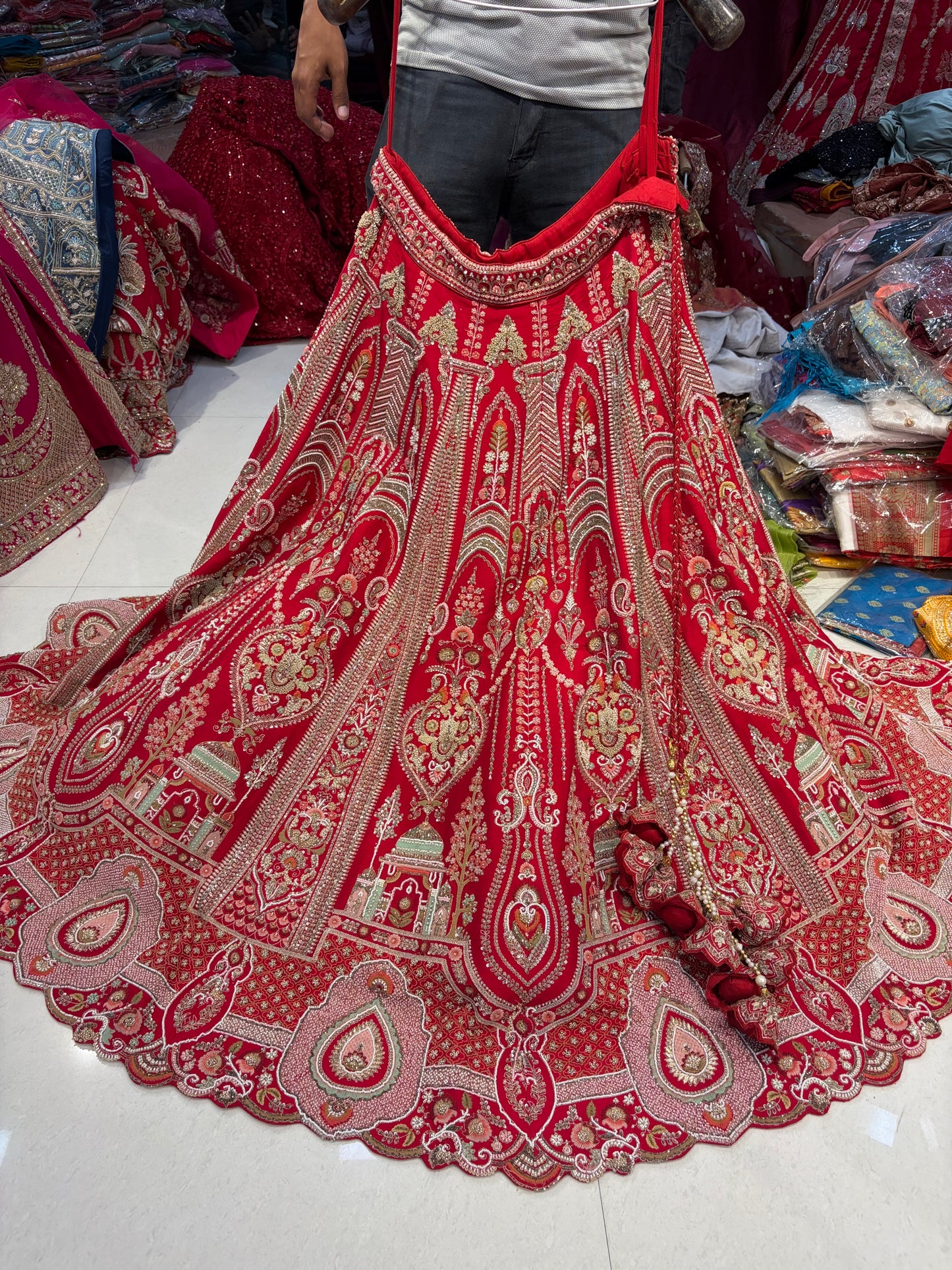 Red Bridal Lehenga