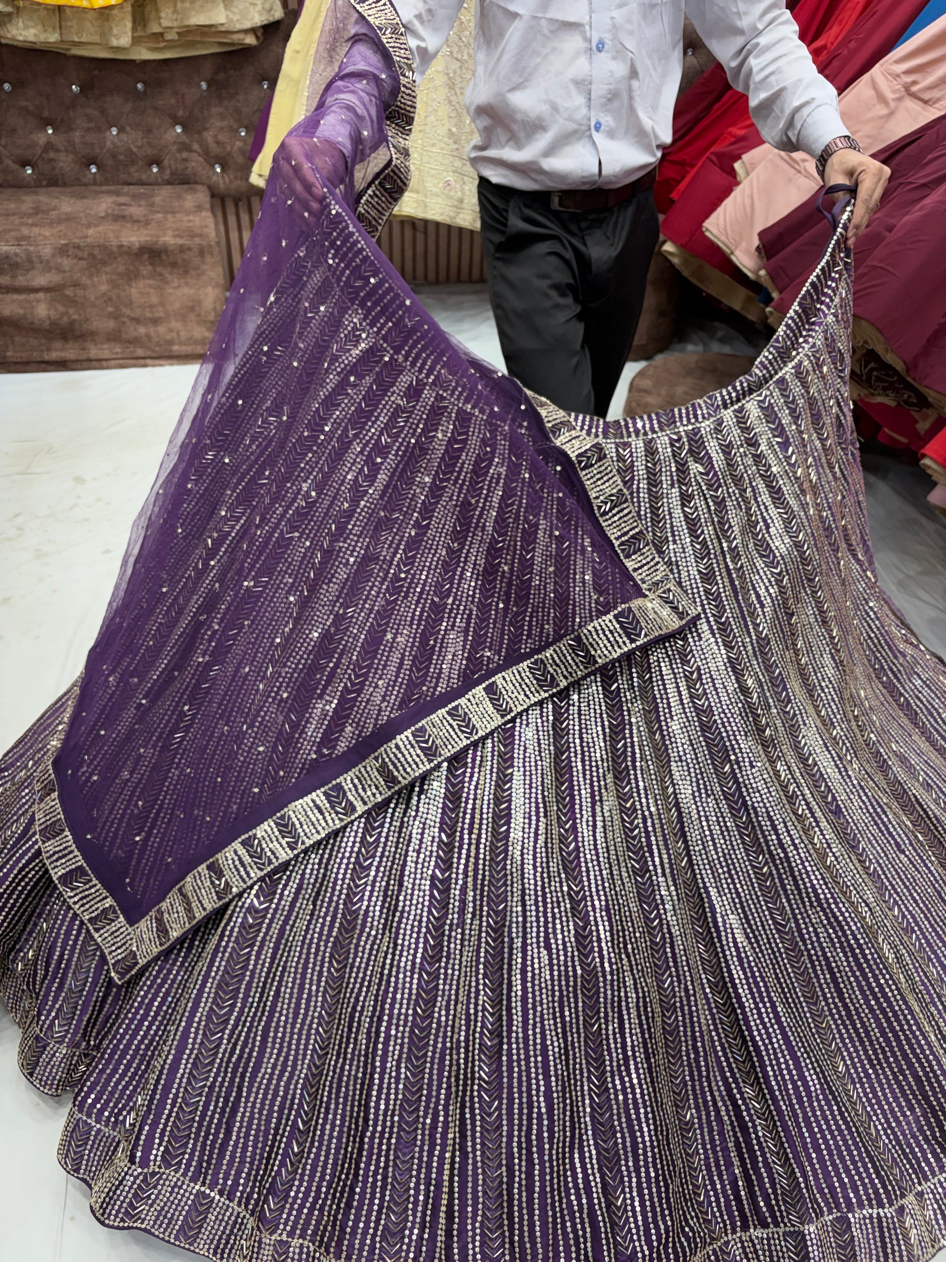 Purple kiara Advani Heavy Lehenga - Shopping World