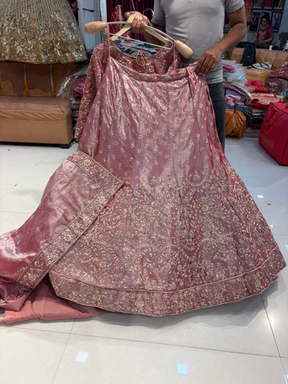 Pink peplum long Dress Farshi Gaharara Dress Special