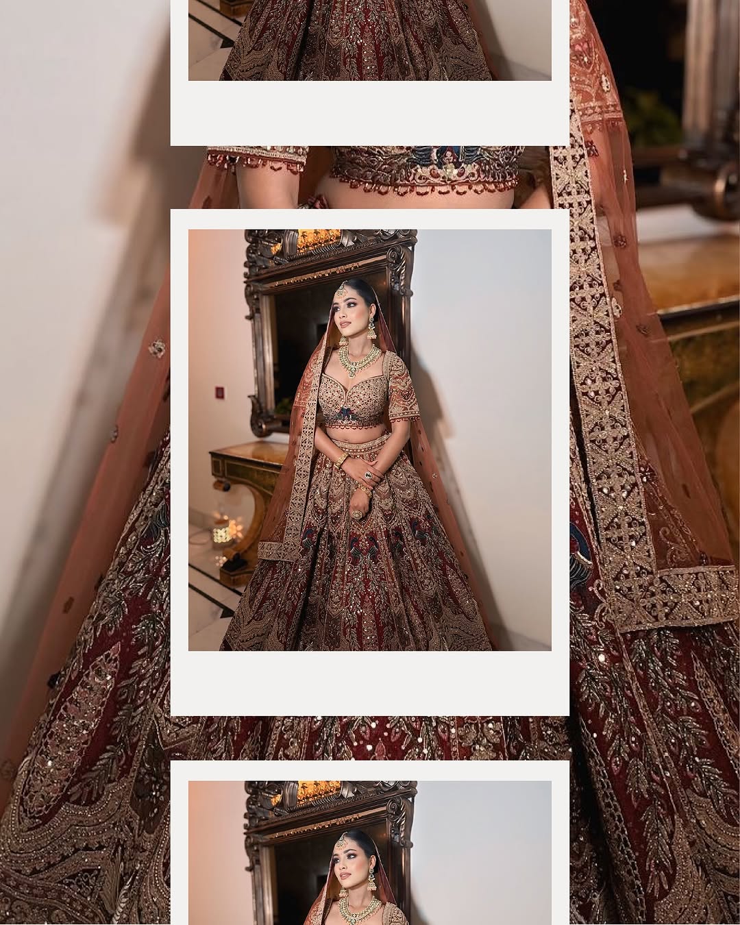 Something Different maroon peach Double Duptta Lehenga Happy Customer