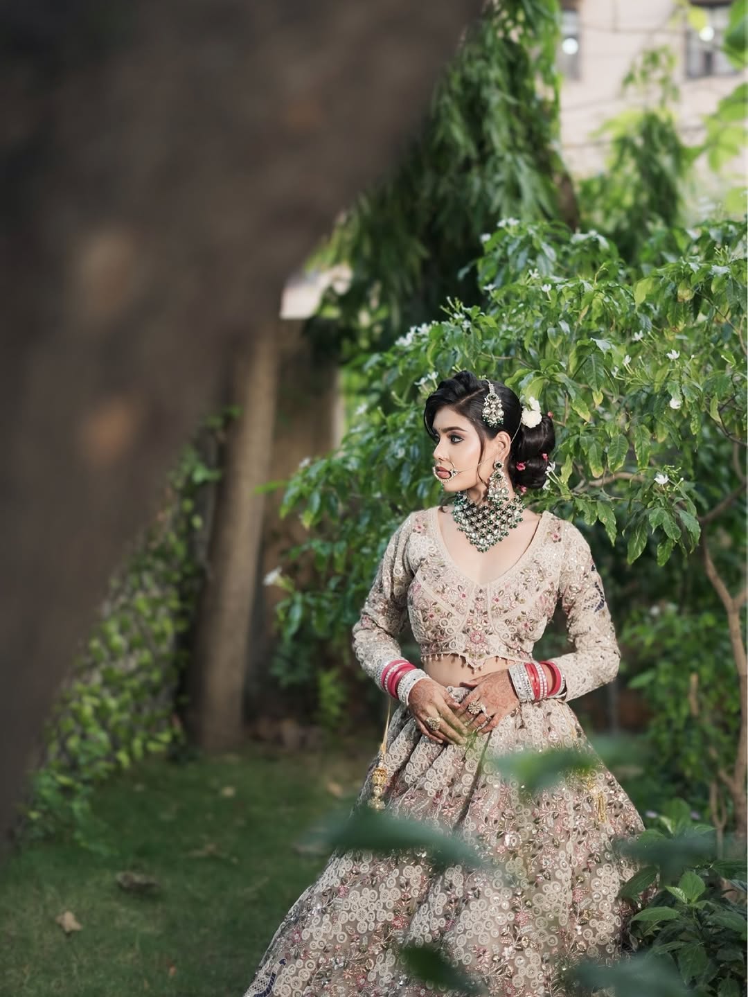 Charming white peacock Crop Top  lehenga Happy Customer