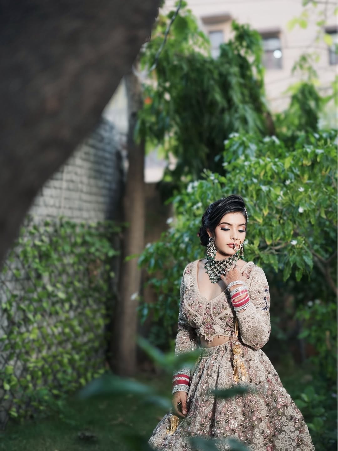 Charming white peacock Crop Top  lehenga Happy Customer