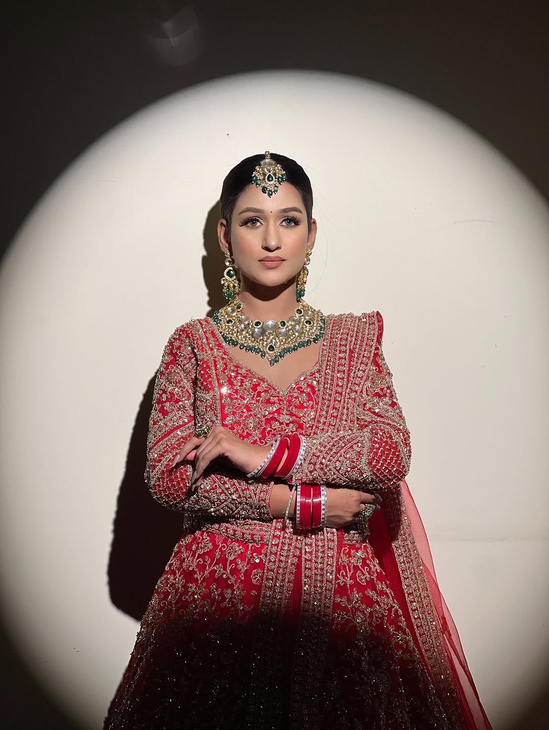 Fantastic Maroon red crop top Lehenga Happy Customer