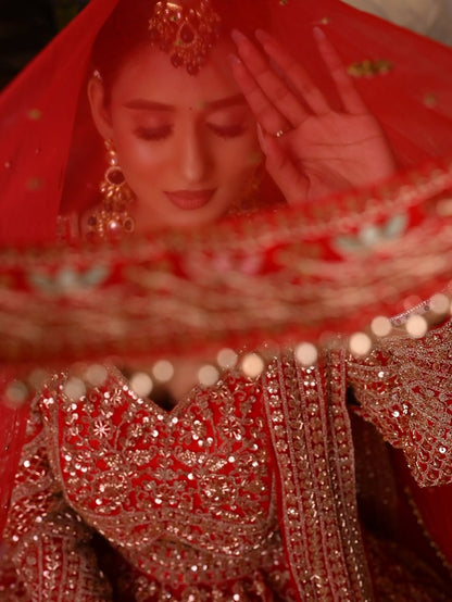 Fantastic Maroon red crop top Lehenga Happy Customer