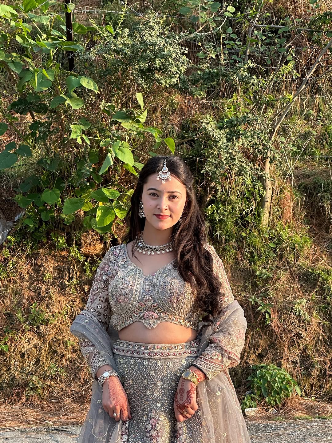 Something different Light pink peacock crop top Lehenga Happy Customer