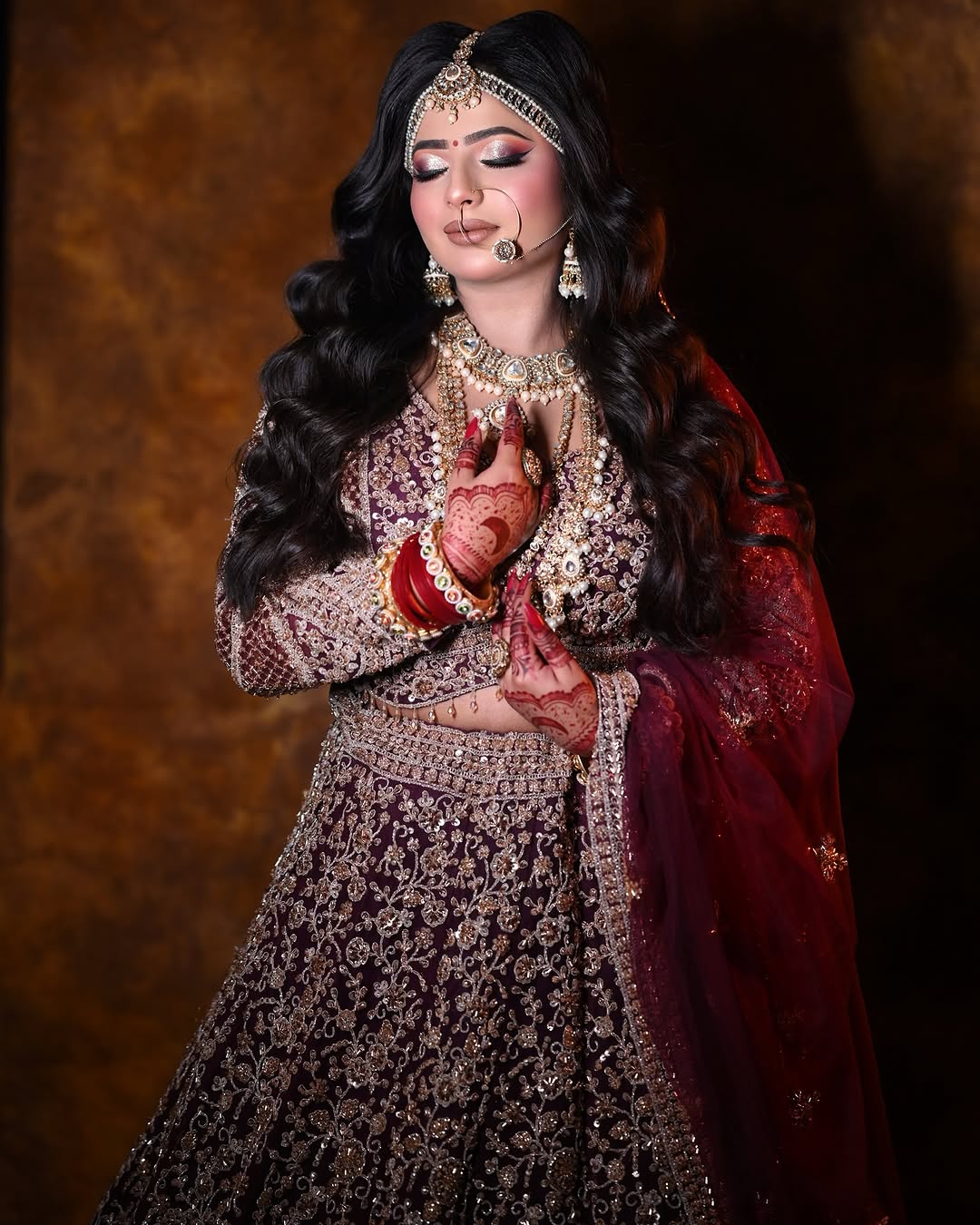 Fantastic Maroon red crop top Lehenga Happy Customer
