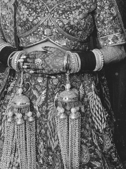 Eye catching Rani pink peacock Bridal lehenga Happy Customer