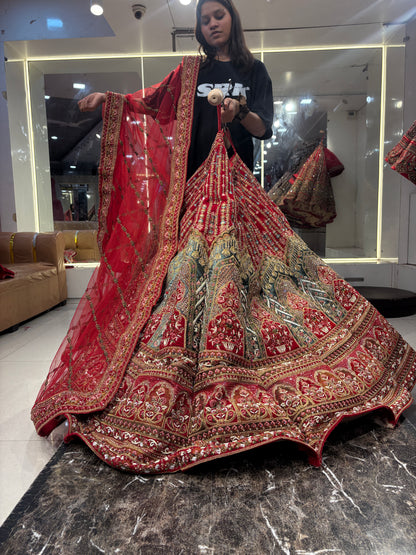 Lovely red ball bridal Lehenga