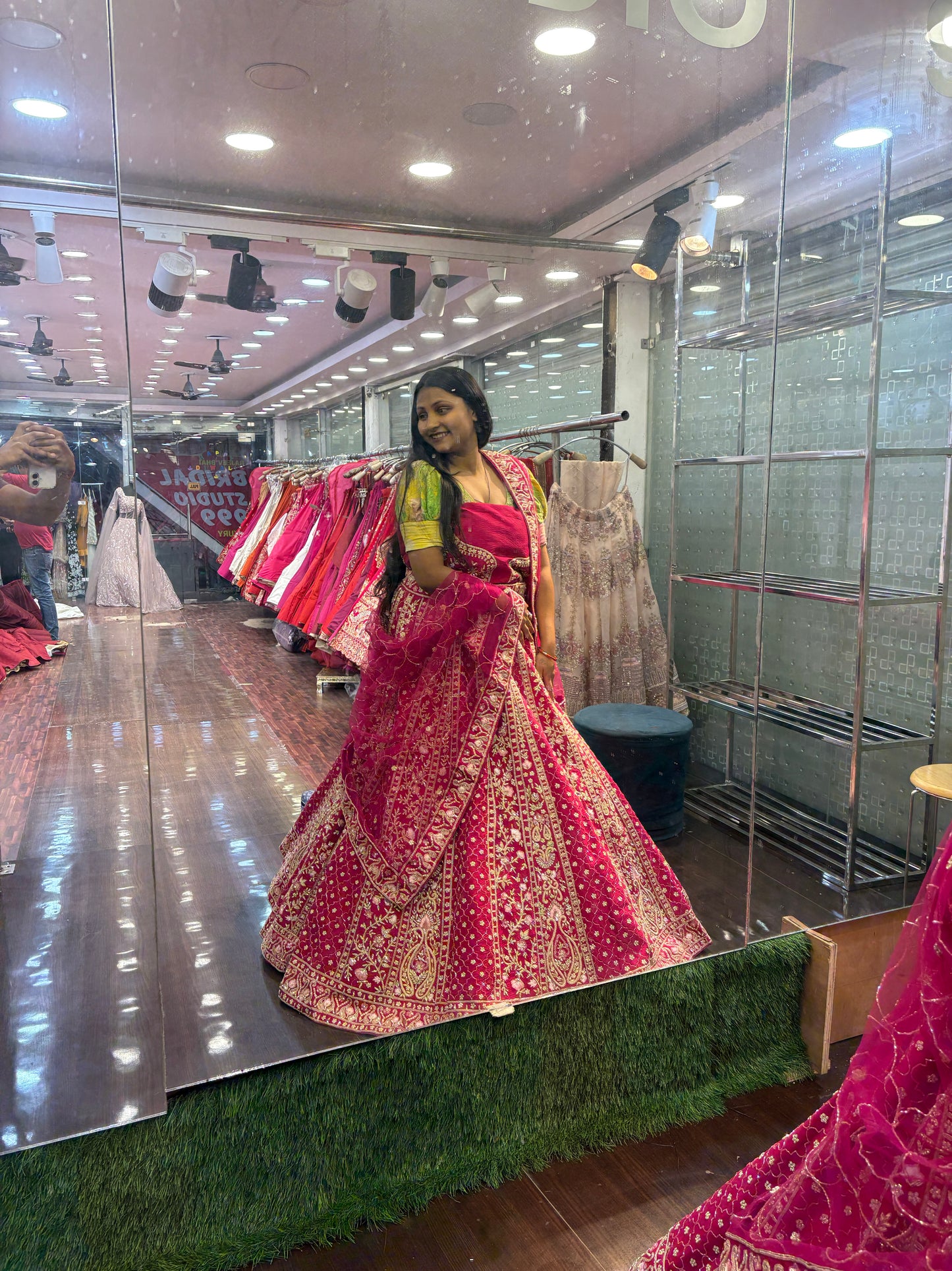 Astonishing red bridal Lehenga