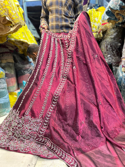 Bonita lehenga granate ❤️