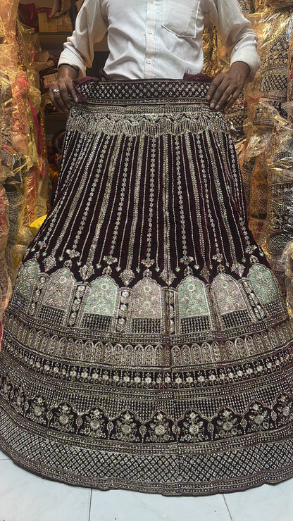Gorgeous maroon bridal Lehenga