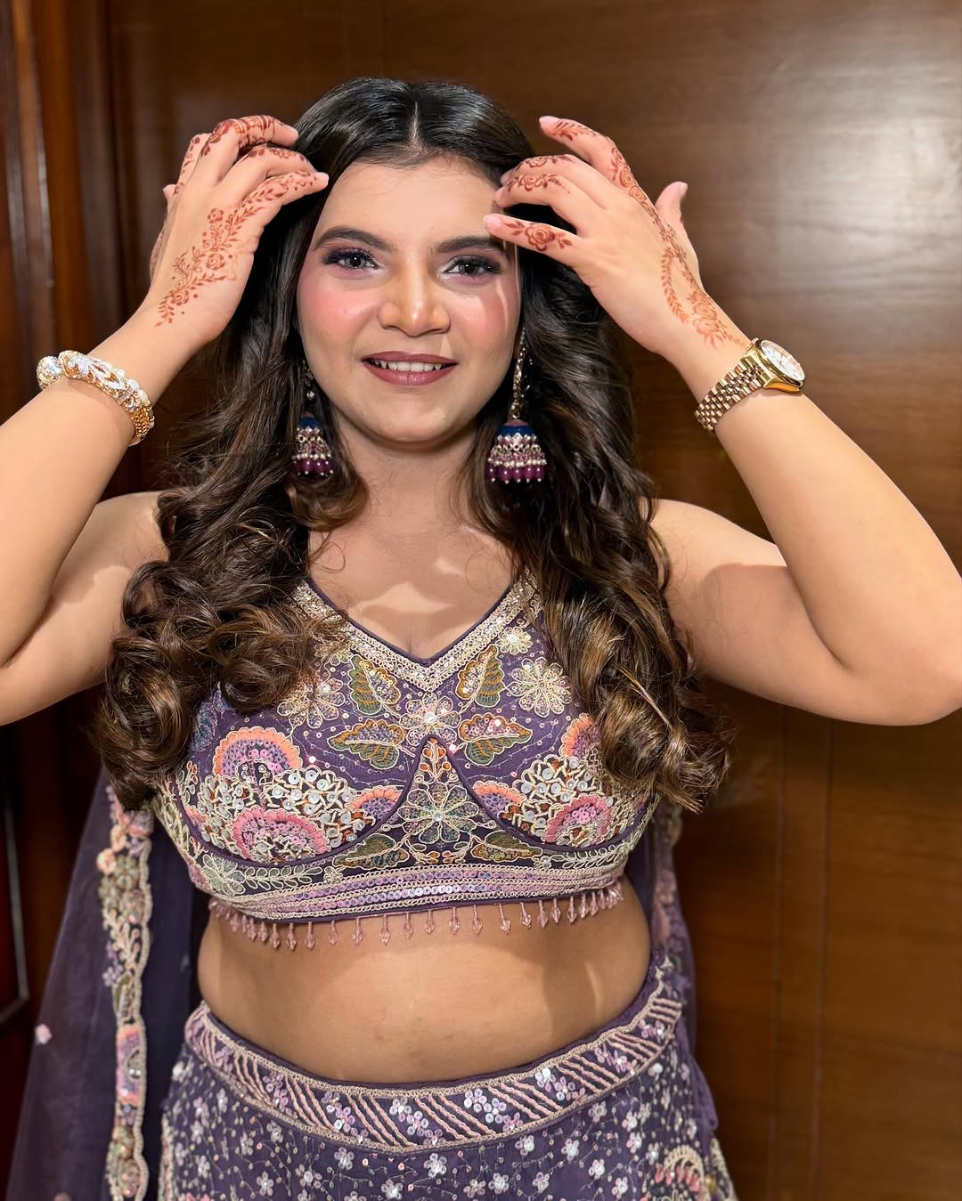 Blue Net Heavy Embroidered Multi-Color Sequins Zarkan Mirror Work Lehenga