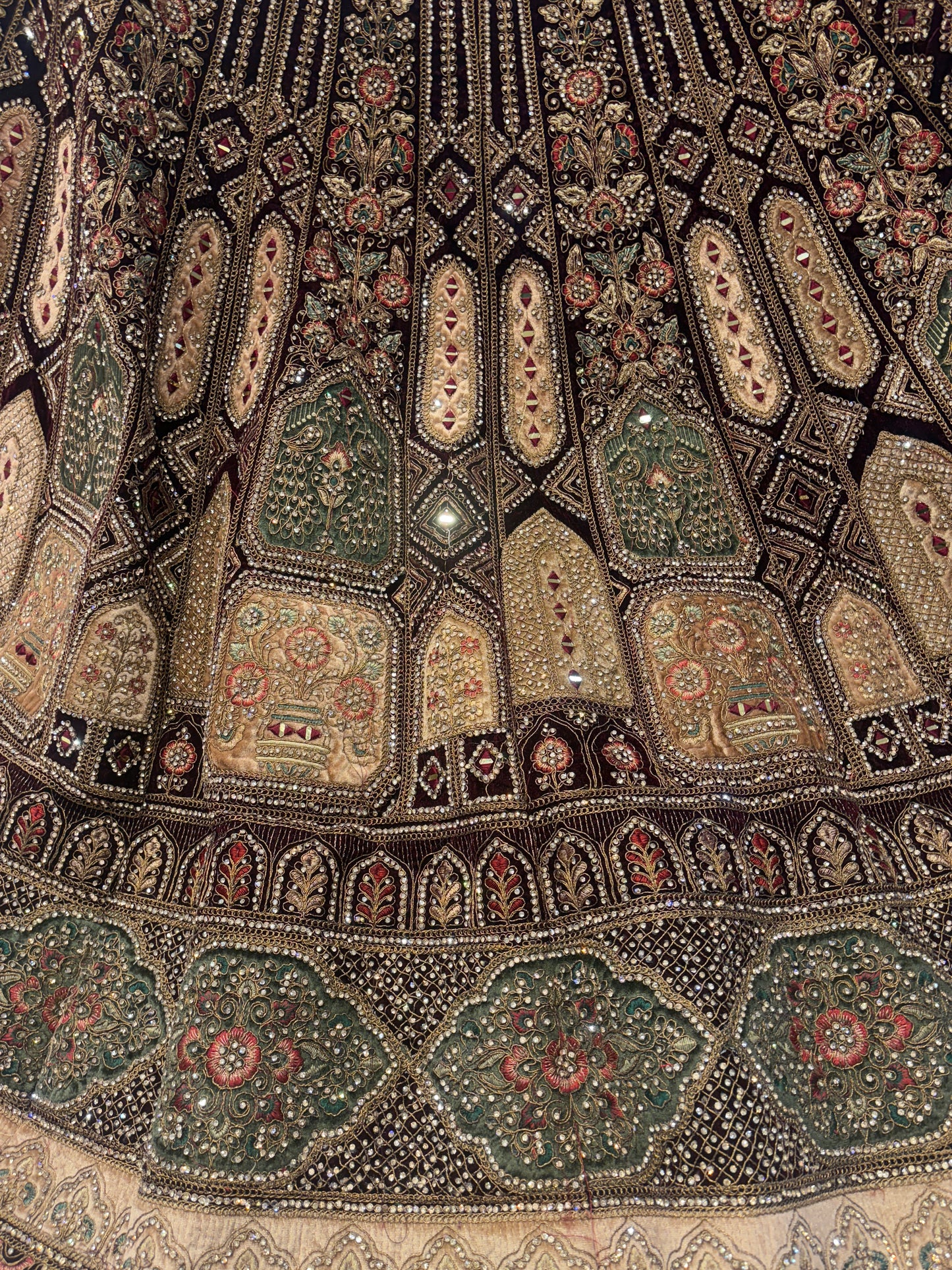 Royal maroon bridal Lehenga happy customer