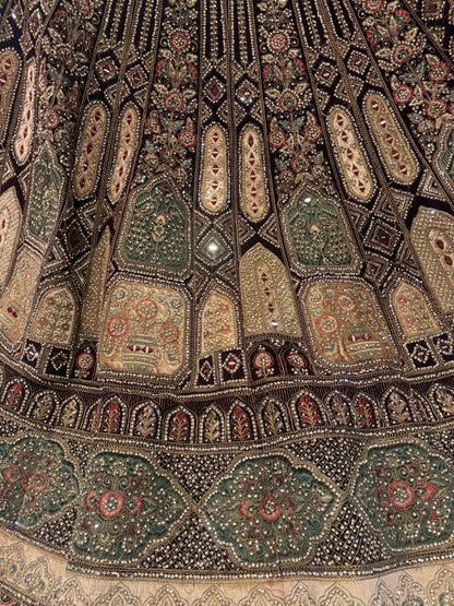 Royal maroon bridal Lehenga happy customer