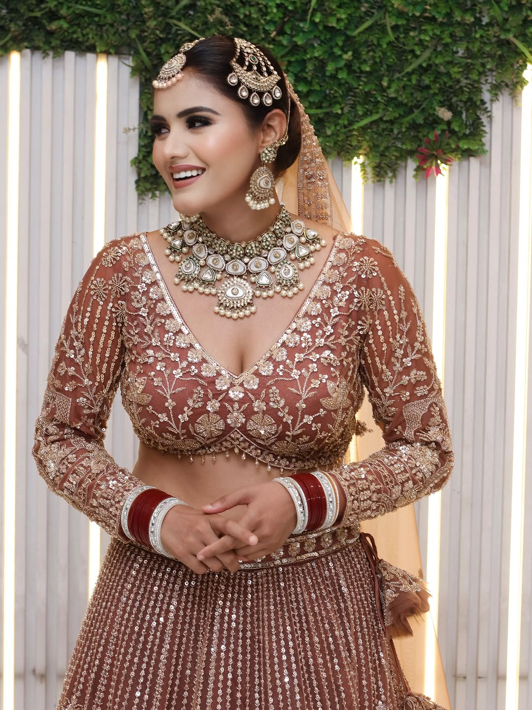 Designer Red crop top Lehenga Happy Customer