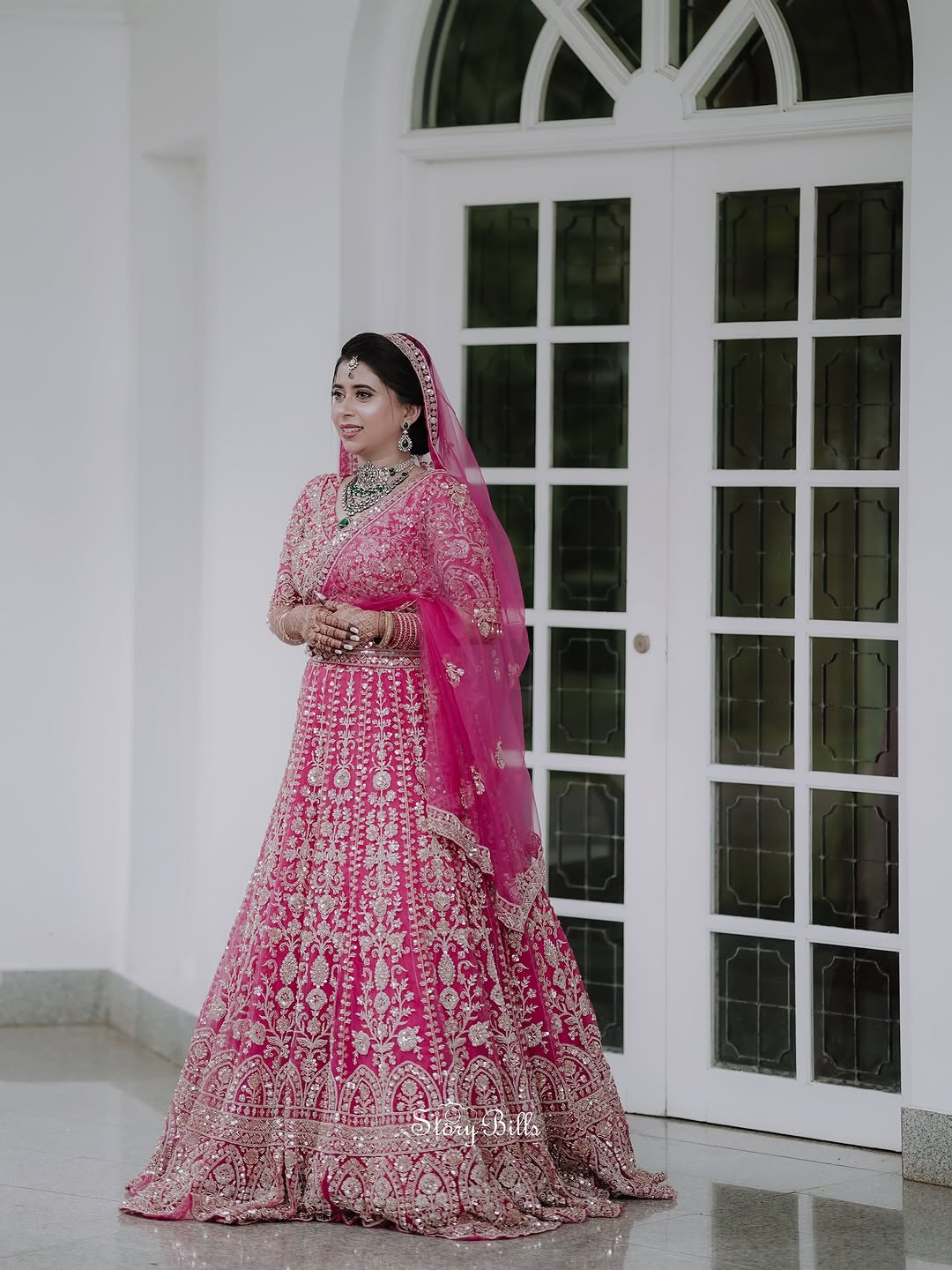 Eye catching Sky blue Crop top Lehenga Happy Customer