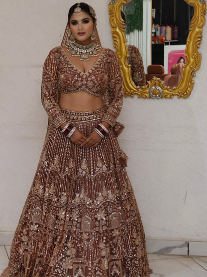 Designer Red crop top Lehenga Happy Customer