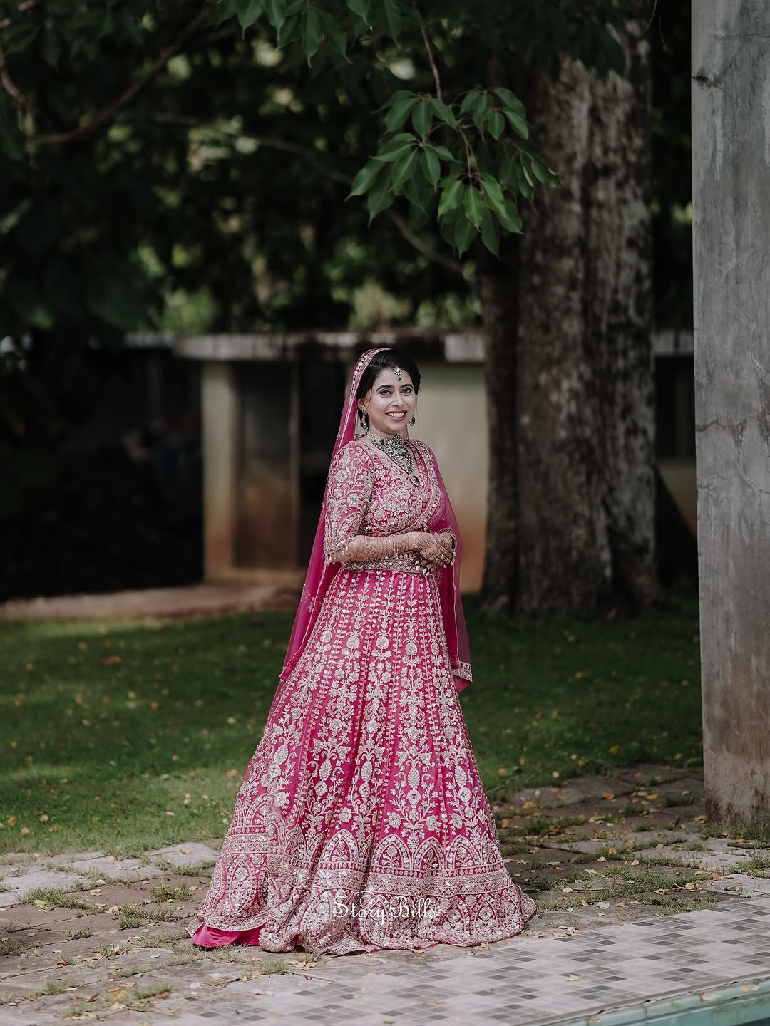 Eye catching Sky blue Crop top Lehenga Happy Customer