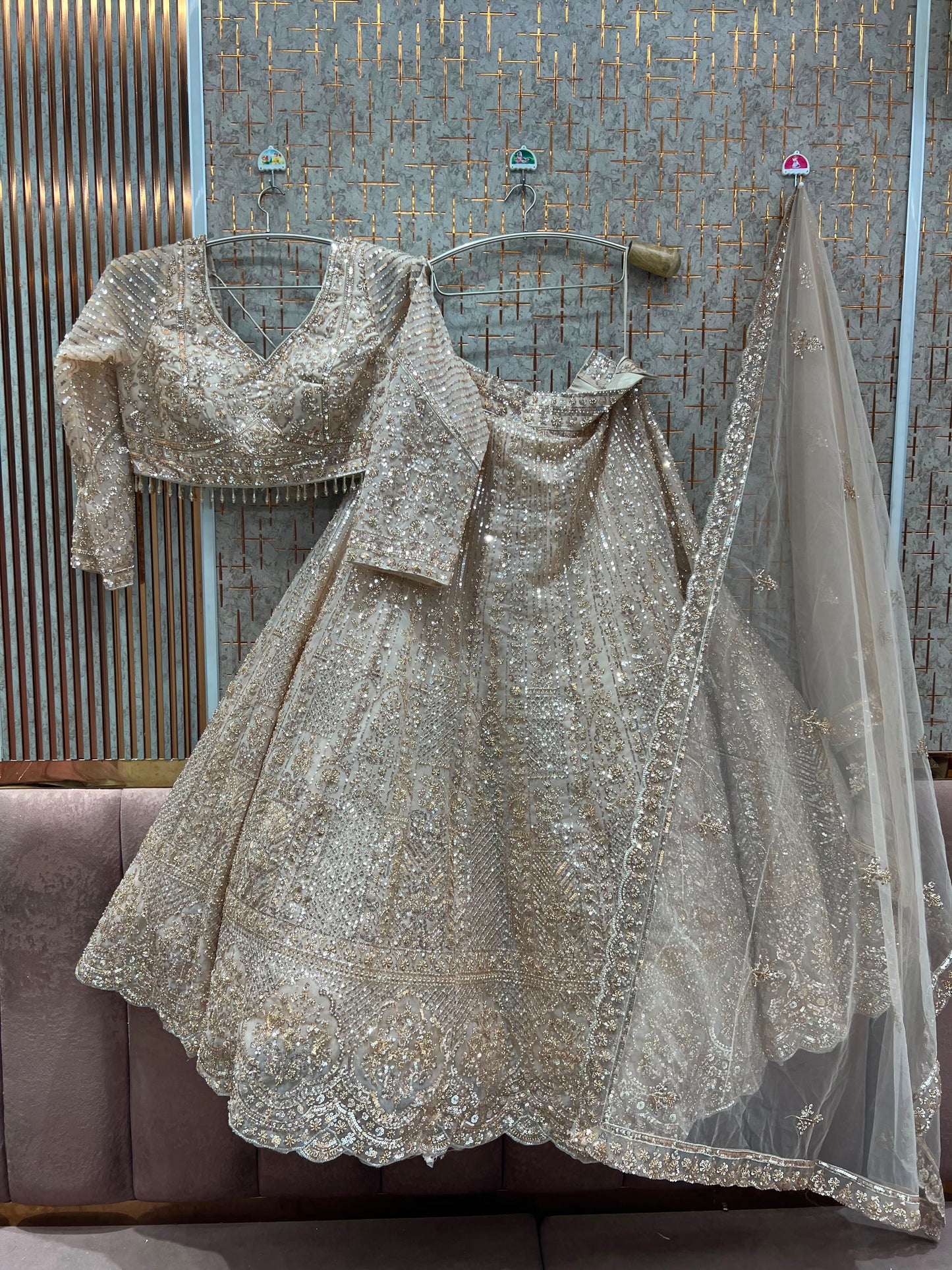 Mustard On Musatrd Monotone Crop Top Lehenga