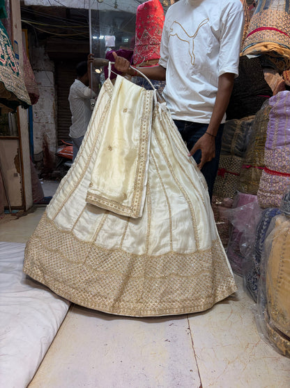 White Designer Lehenga