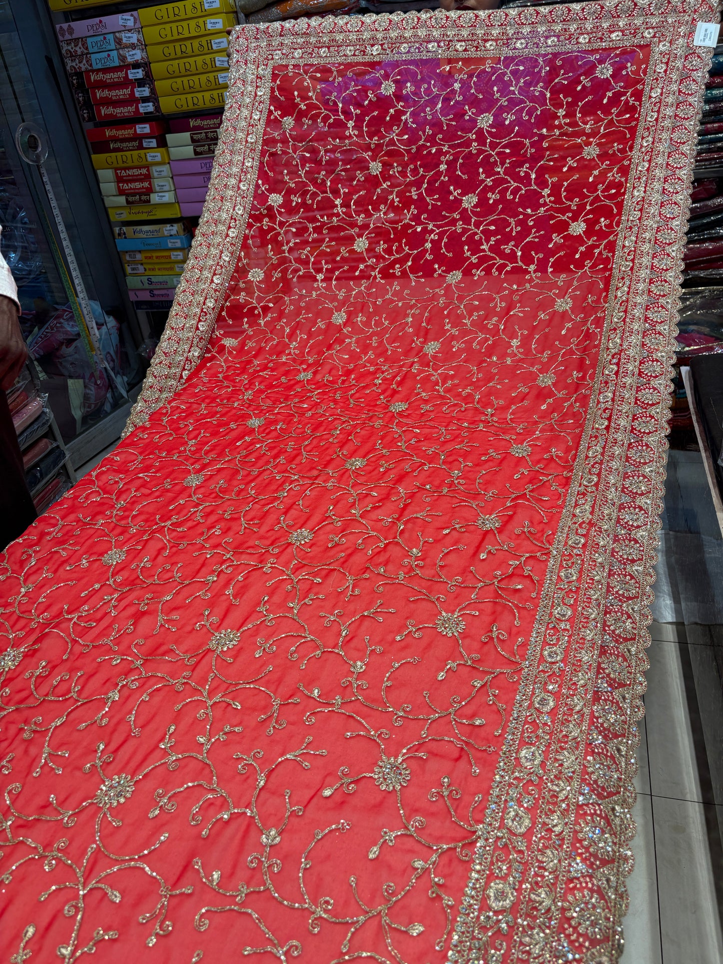 Awesome dark pink saree