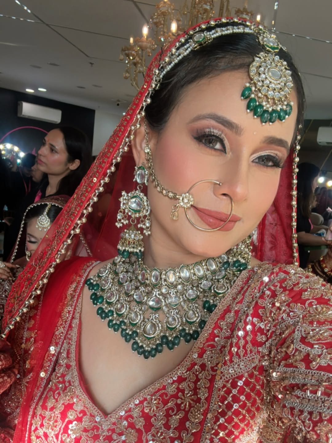 Fantastic Maroon red crop top Lehenga Happy Customer