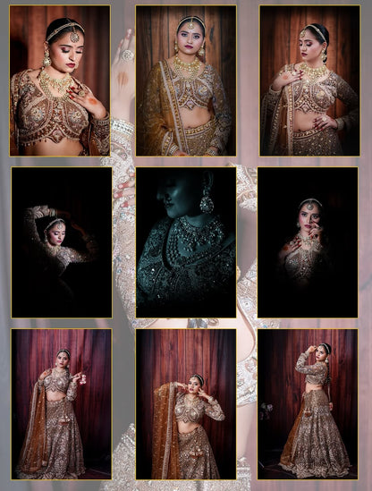 Something different Light pink peacock crop top Lehenga Happy Customer