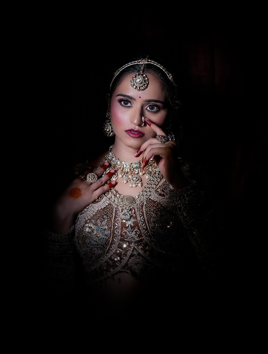 Something different Light pink peacock crop top Lehenga Happy Customer