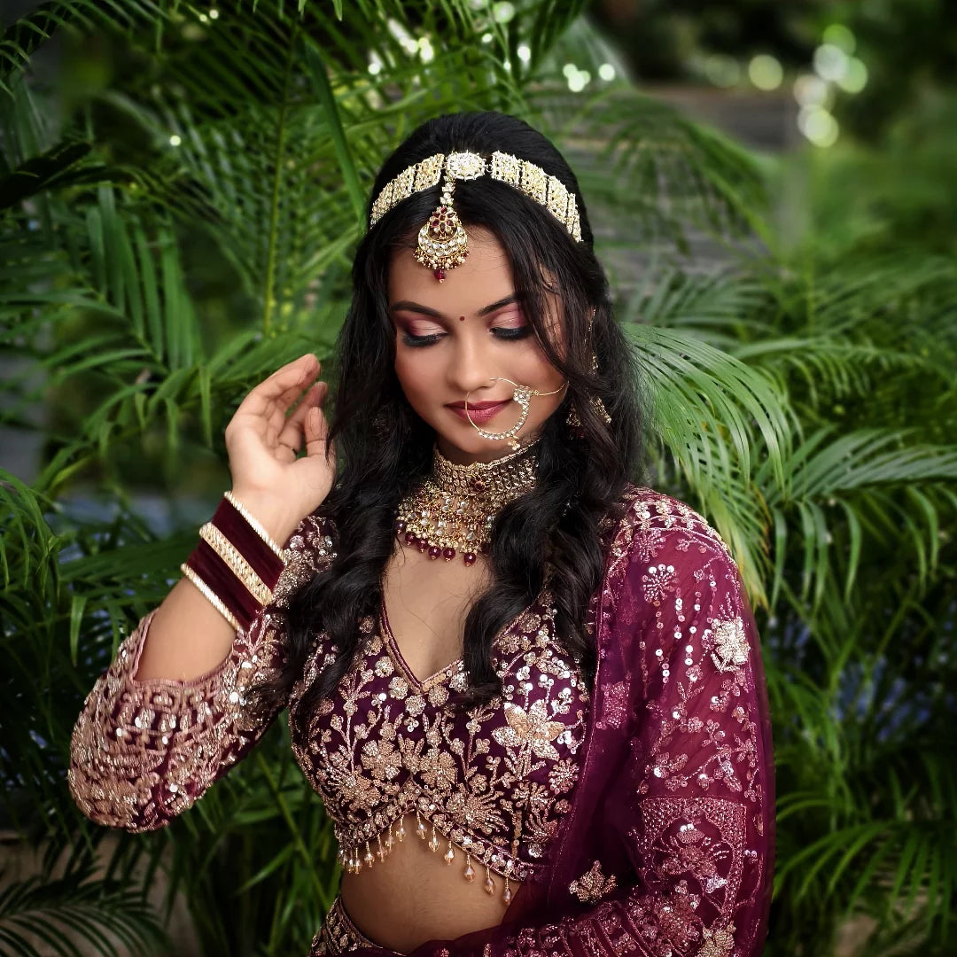 Designer Red crop top Lehenga Happy Customer