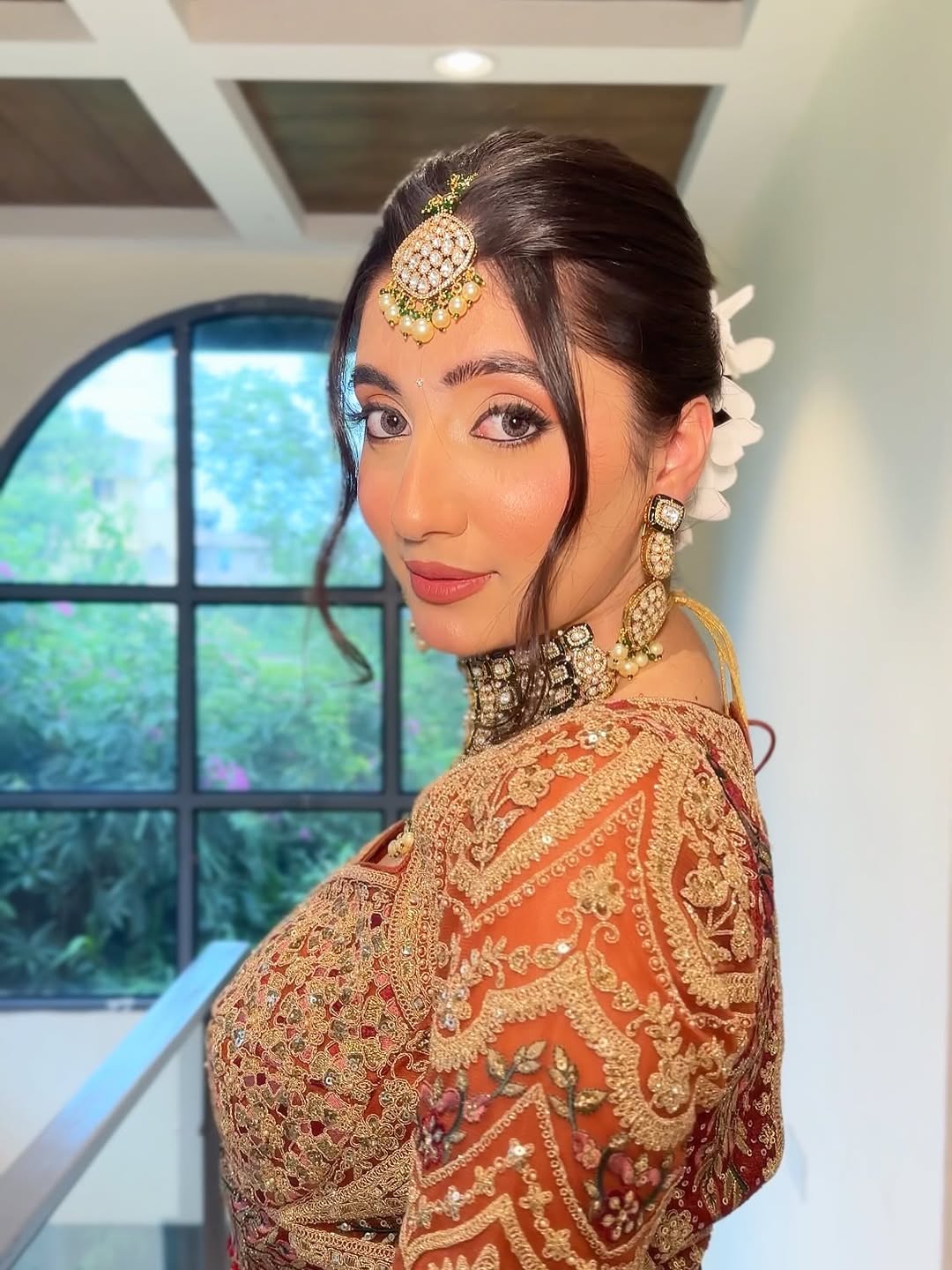 Something Different maroon peach Double Duptta Lehenga Happy Customer