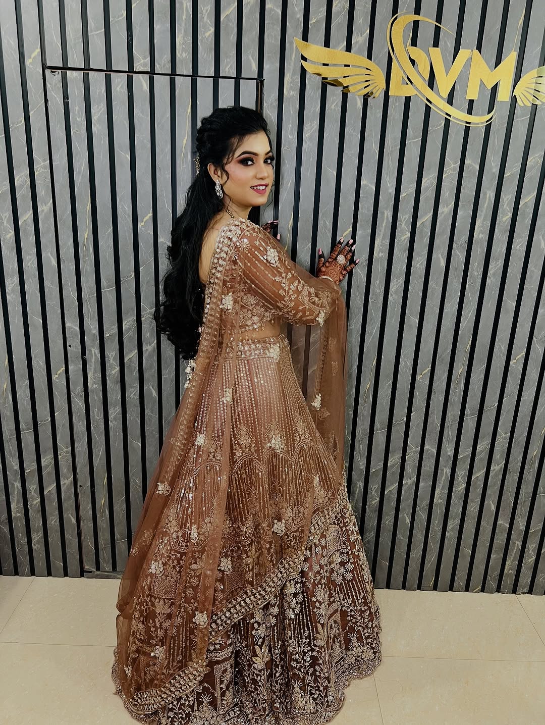 Designer Red crop top Lehenga Happy Customer