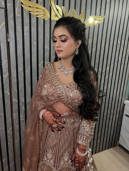 Designer Red crop top Lehenga Happy Customer