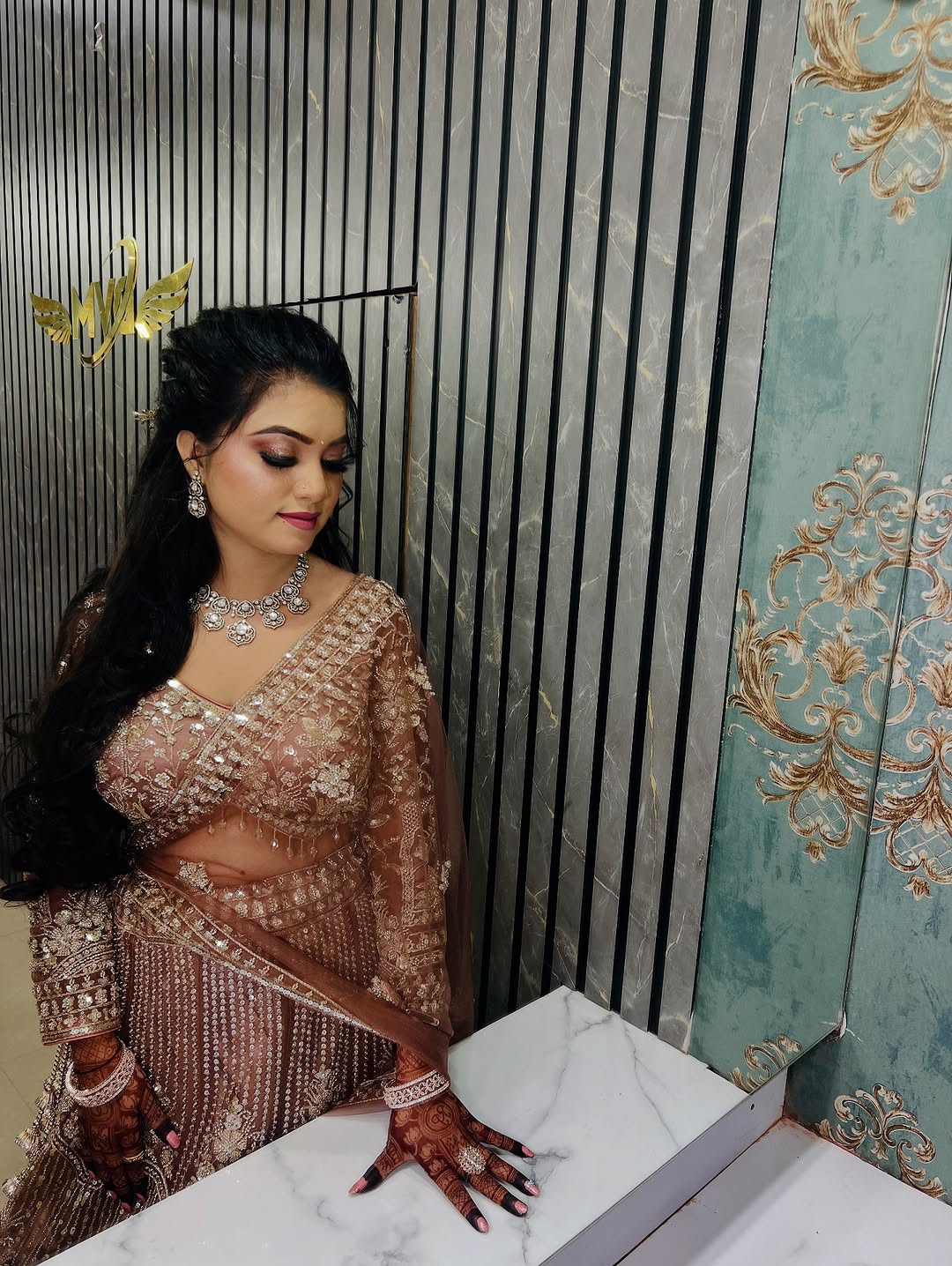 Designer Red crop top Lehenga Happy Customer