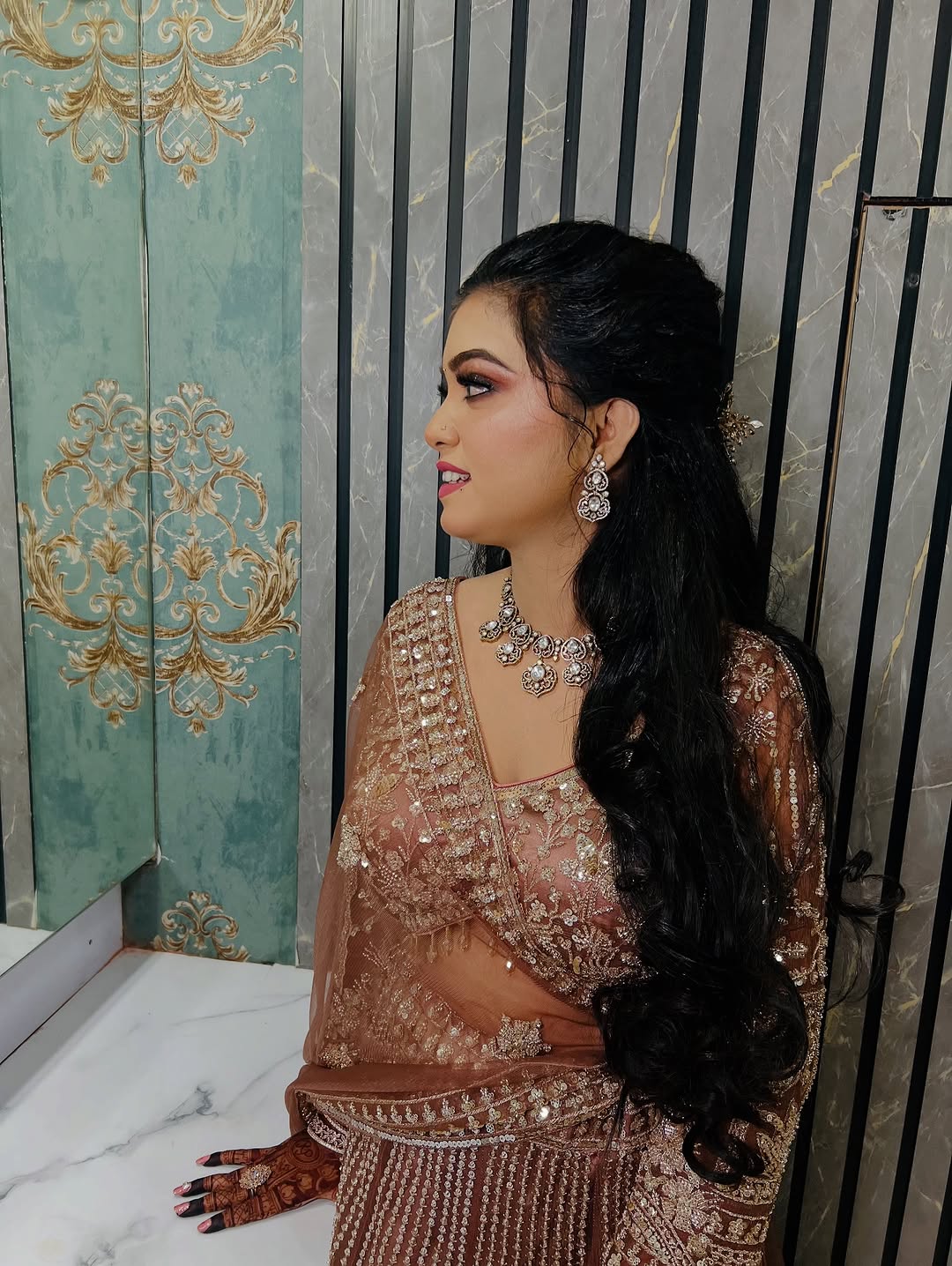 Designer Red crop top Lehenga Happy Customer