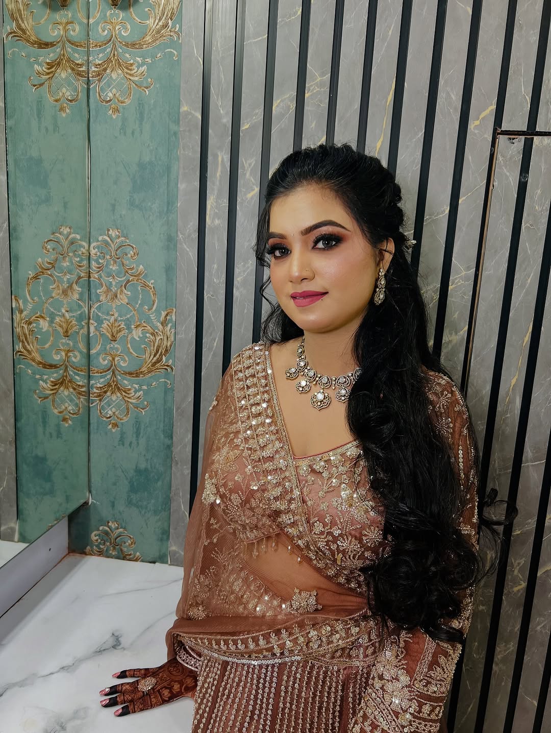 Designer Red crop top Lehenga Happy Customer