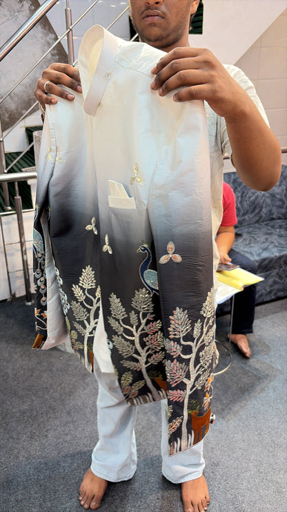White Indo western Mens Wear