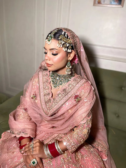 Designer Red crop top Lehenga Happy Customer