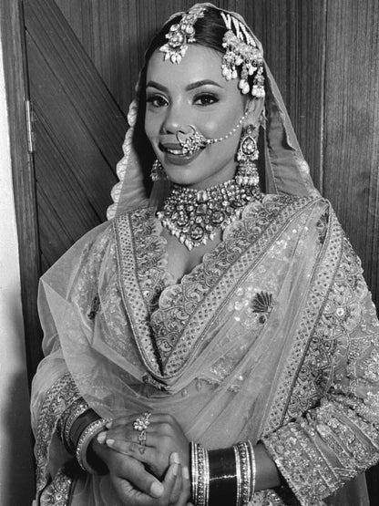 Designer Red crop top Lehenga Happy Customer