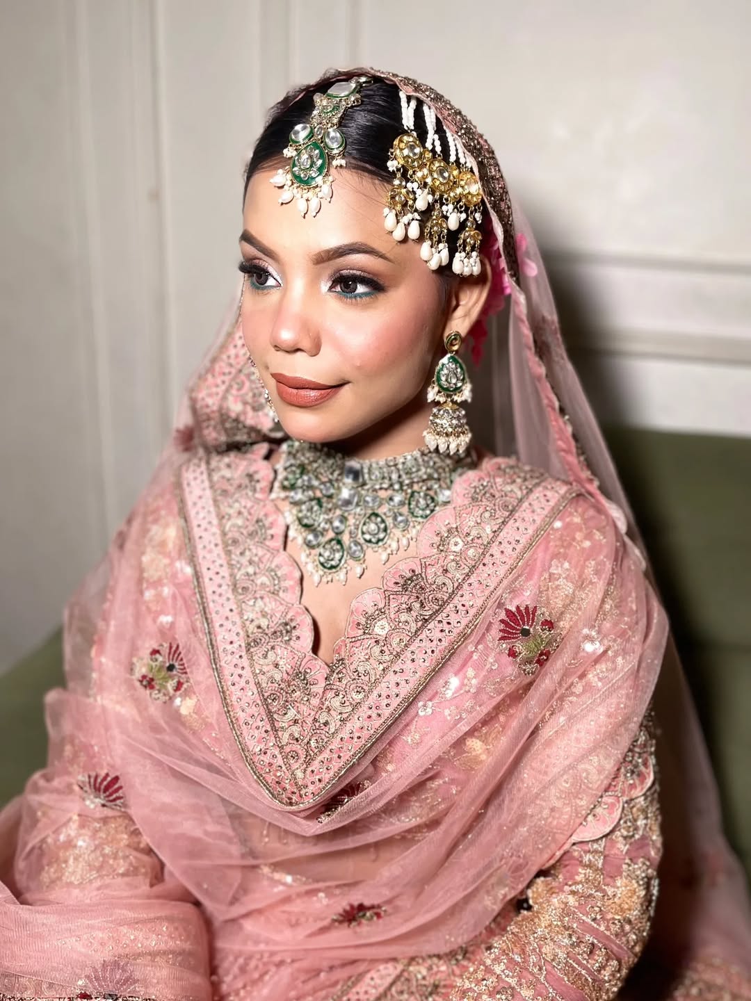 Designer Red crop top Lehenga Happy Customer