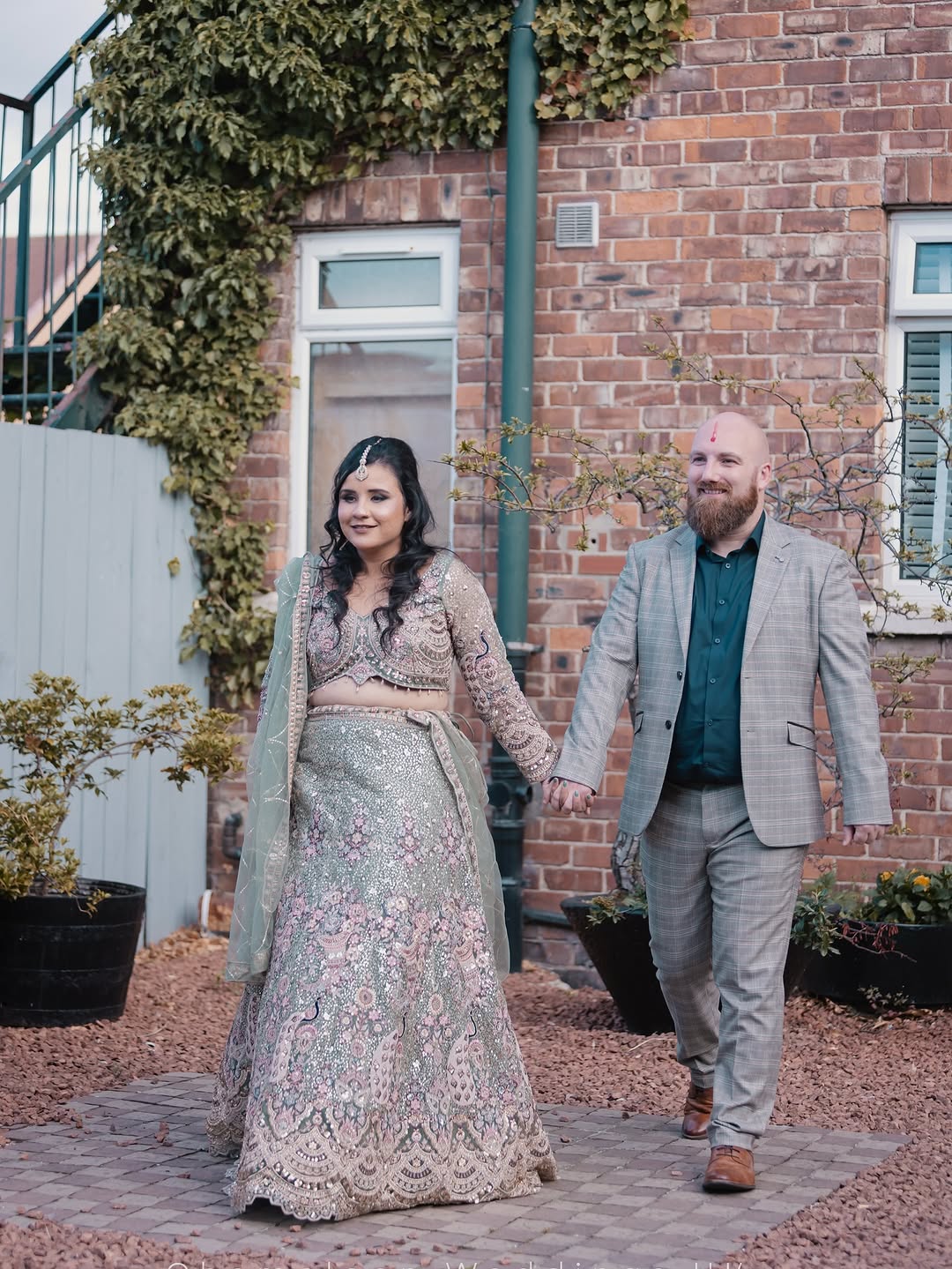 Something different Light pink peacock crop top Lehenga Happy Customer