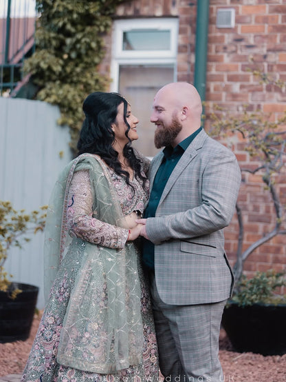 Something different Light pink peacock crop top Lehenga Happy Customer