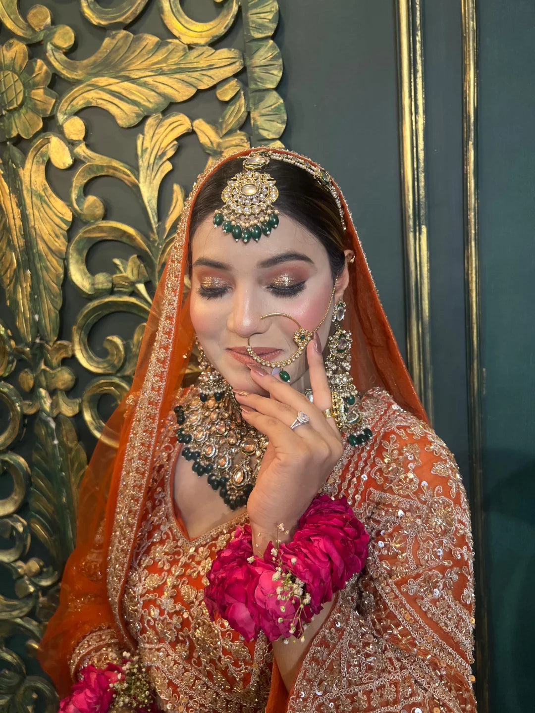 Fantastic Maroon red crop top Lehenga Happy Customer