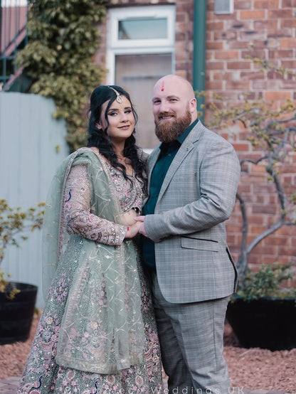 Something different Light pink peacock crop top Lehenga Happy Customer