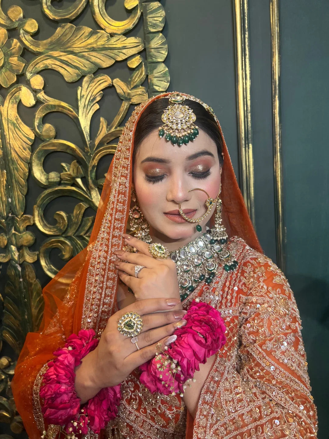 Fantastic Maroon red crop top Lehenga Happy Customer