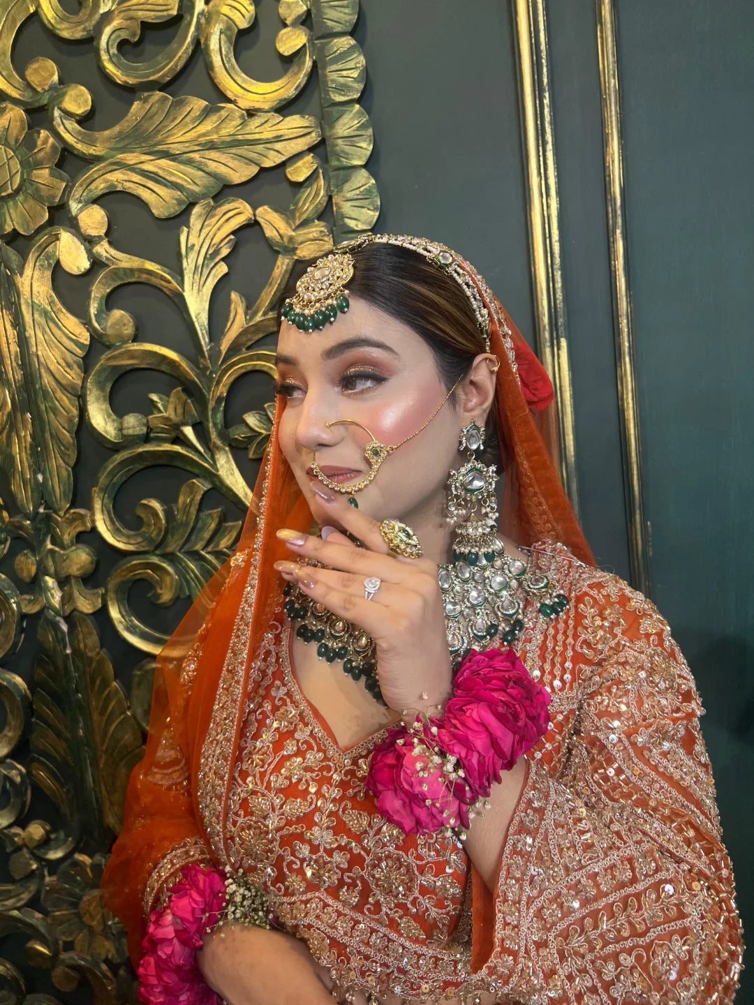 Fantastic Maroon red crop top Lehenga Happy Customer