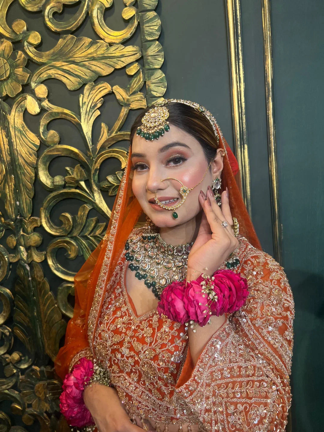 Fantastic Maroon red crop top Lehenga Happy Customer