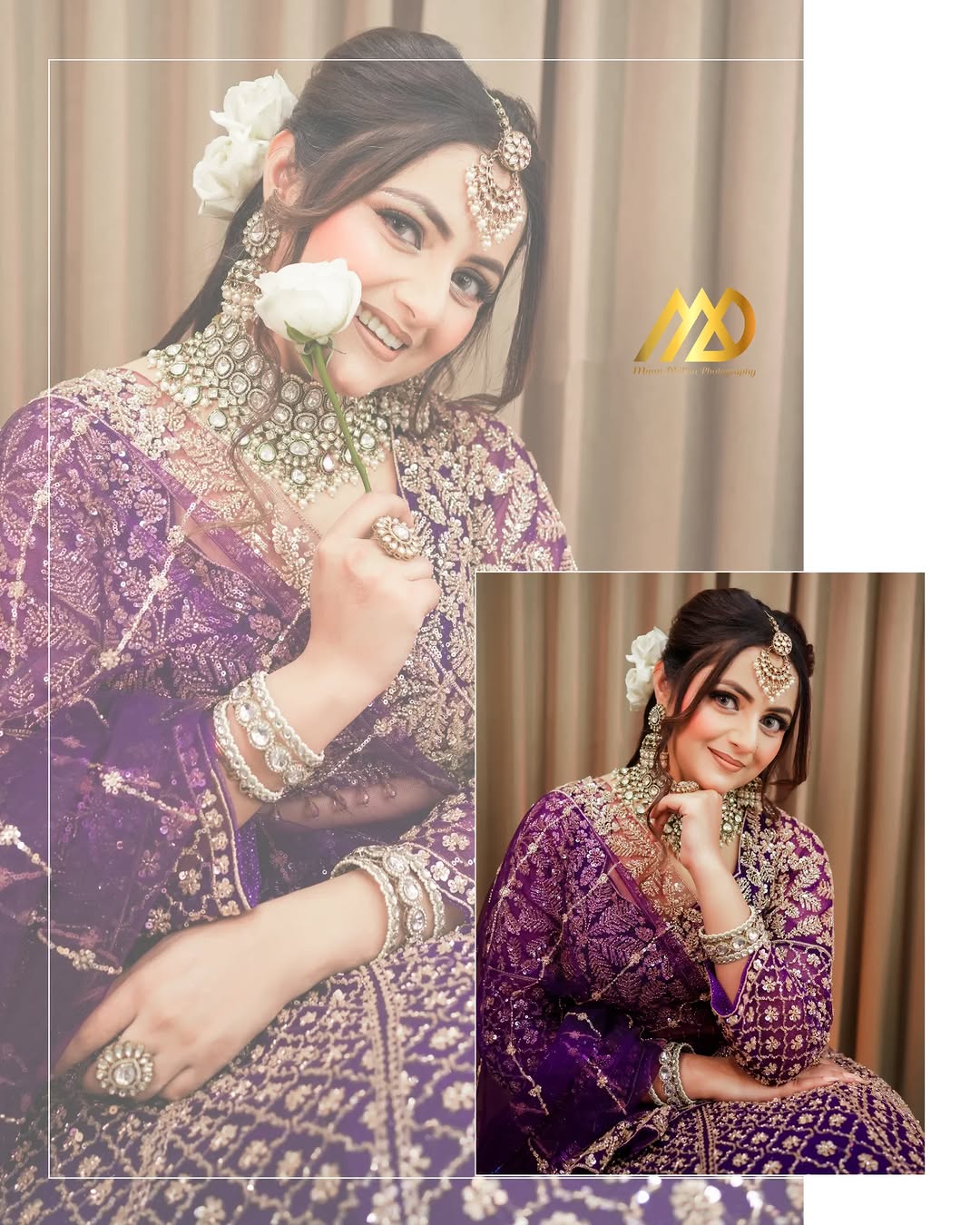 Pretty Purple Floral Lehenga Happy Customer