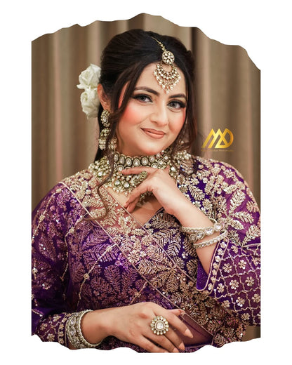 Pretty Purple Floral Lehenga Happy Customer