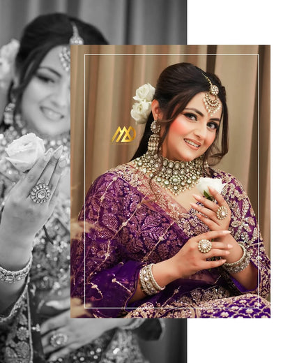 Pretty Purple Floral Lehenga Happy Customer